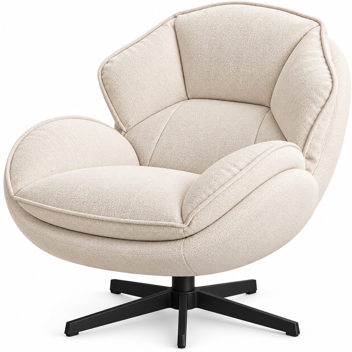 Fauteuil Pivotant 360° Cocon en Tissu Chenille – VESPRA
