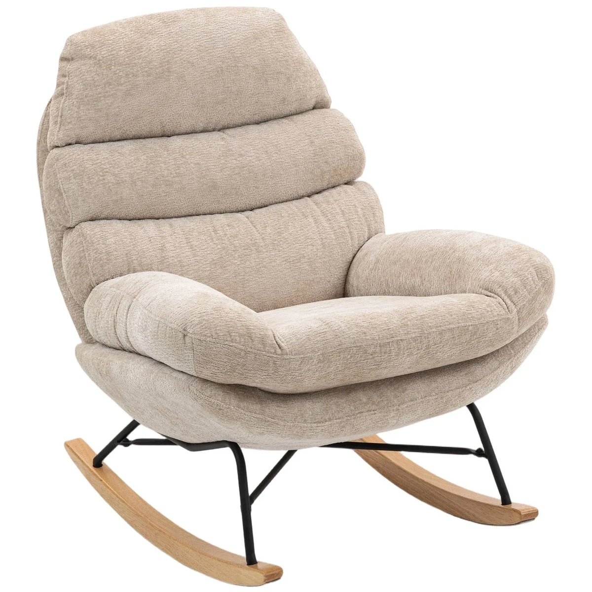 Fauteuil à bascule OMBRINE, coloris beige