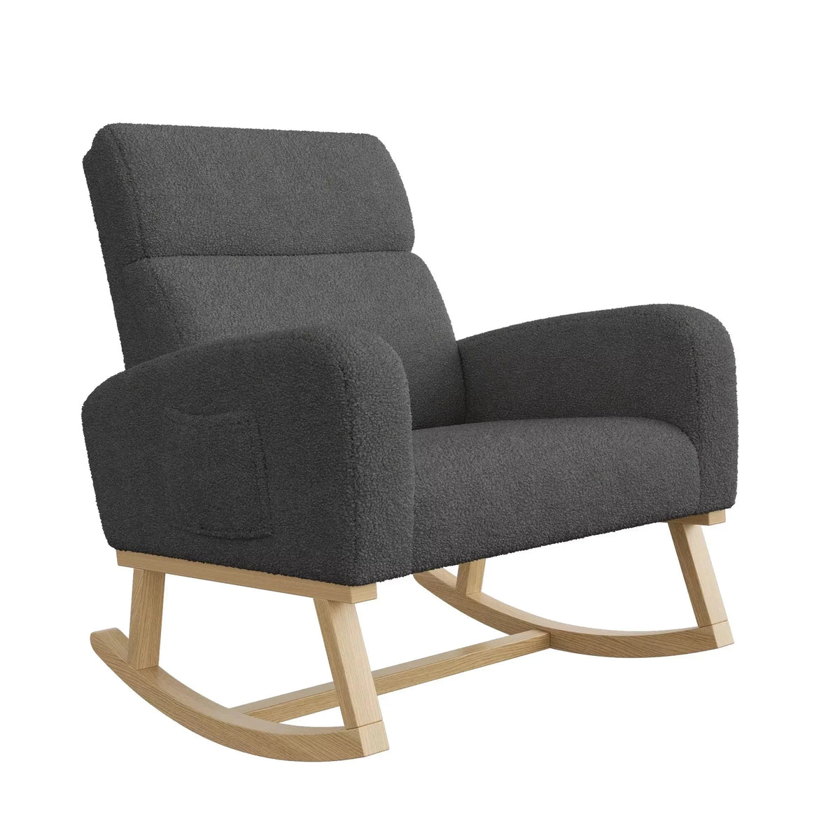 Fauteuil à bascule TENDRYS, en situation d'usage, coloris gris
