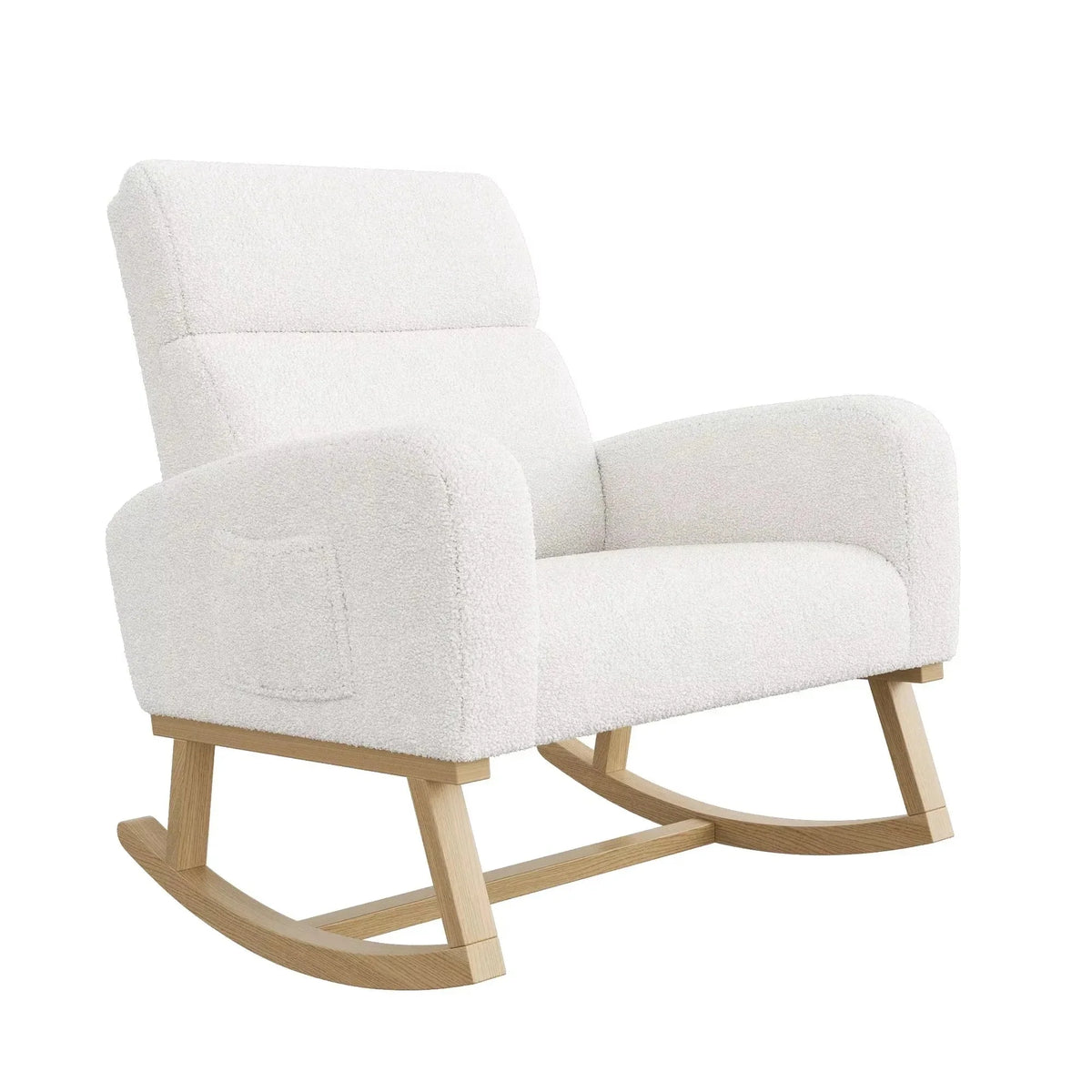 Fauteuil à bascule TENDRYS, gros plan sur la texture du tissu