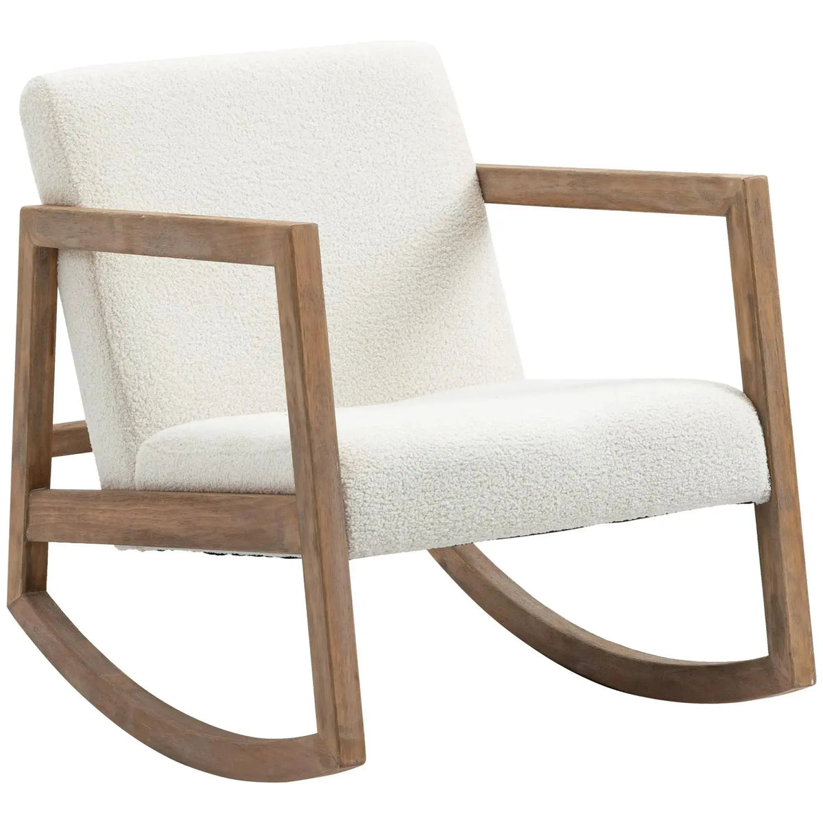 Fauteuil à bascule VALENE, vue produit sur fond neutre, coloris blanc
