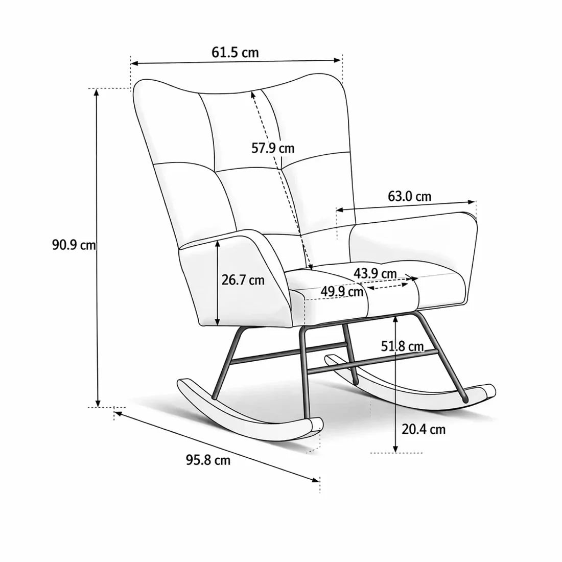 Fauteuil à bascule AUDRYS, vue du produit