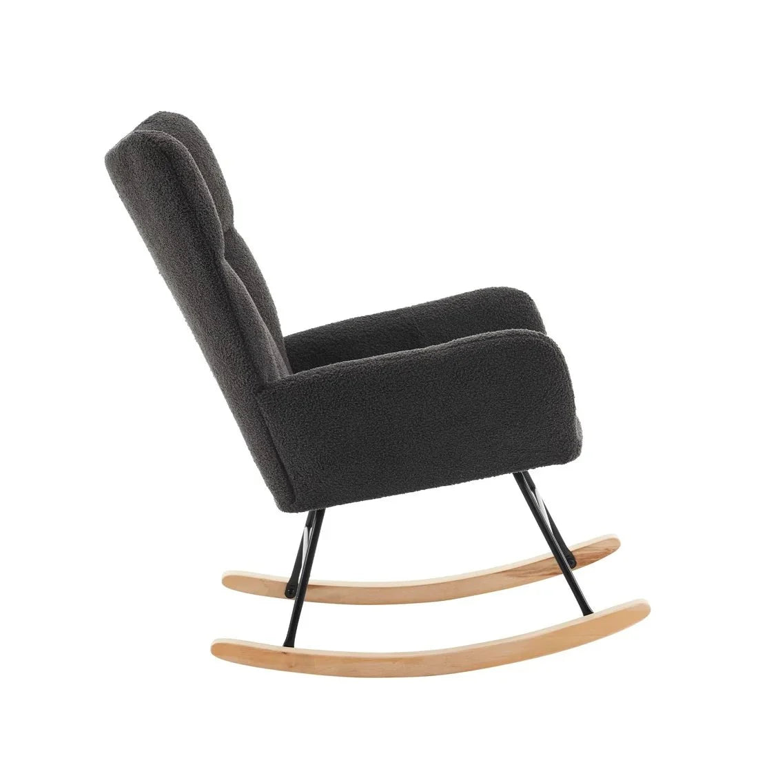 Fauteuil à bascule AUDRYS, vue de trois quarts, coloris noir