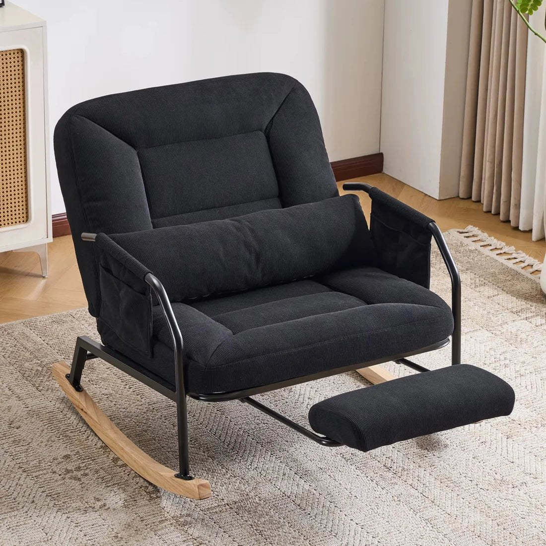 Fauteuil à bascule SOLANE, coloris noir