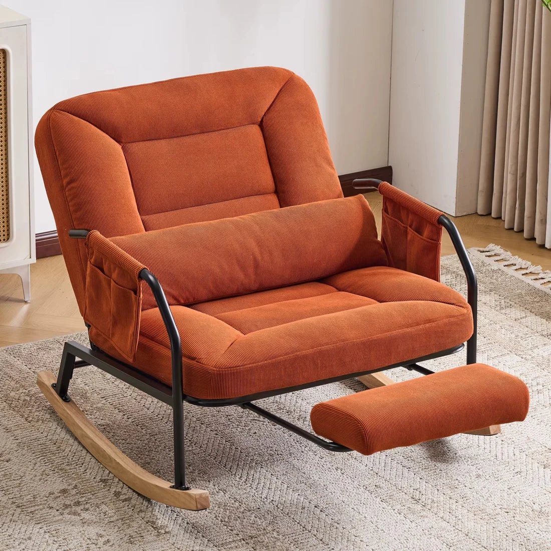 Fauteuil à bascule SOLANE, coloris orange