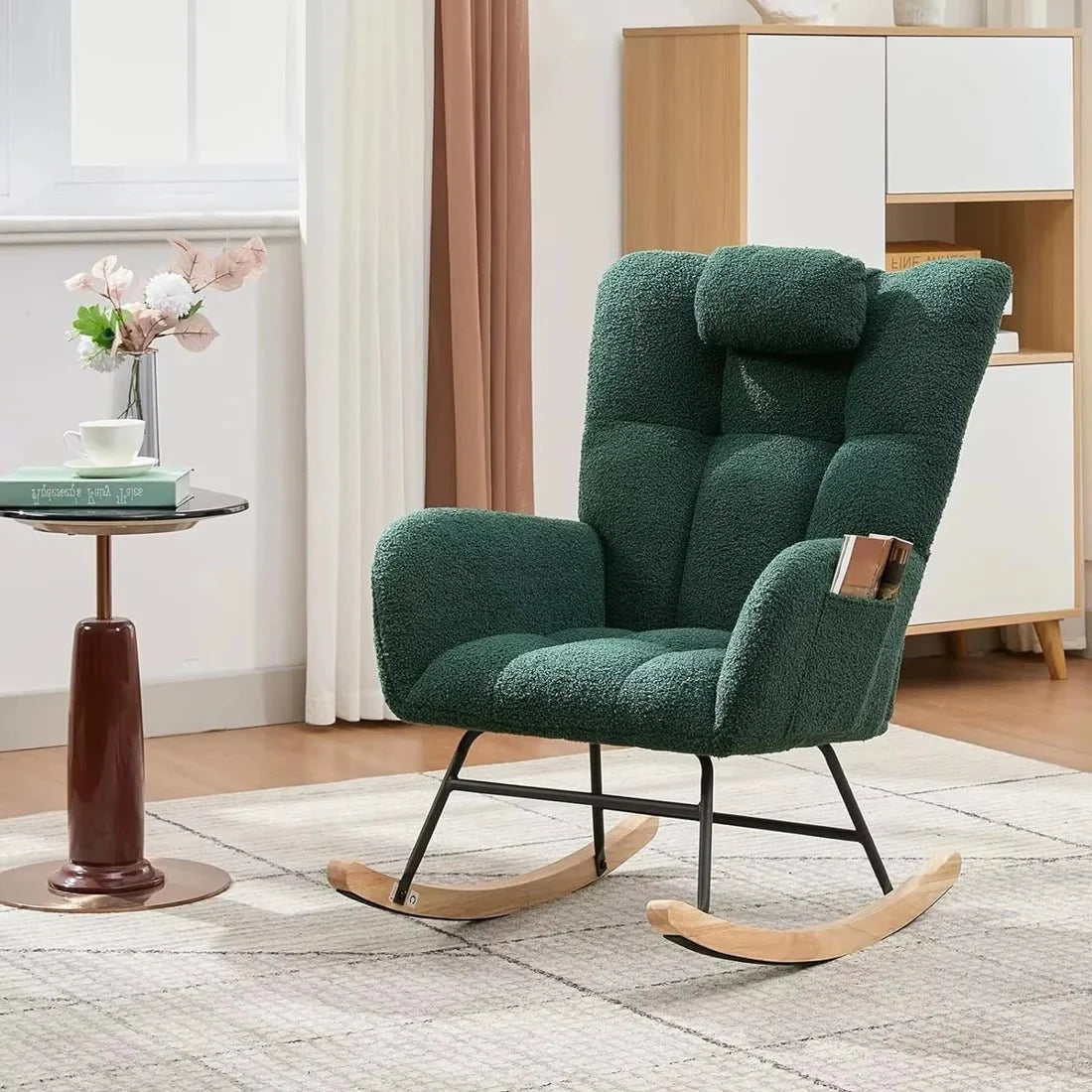 Fauteuil à bascule AVELINE, coloris vert