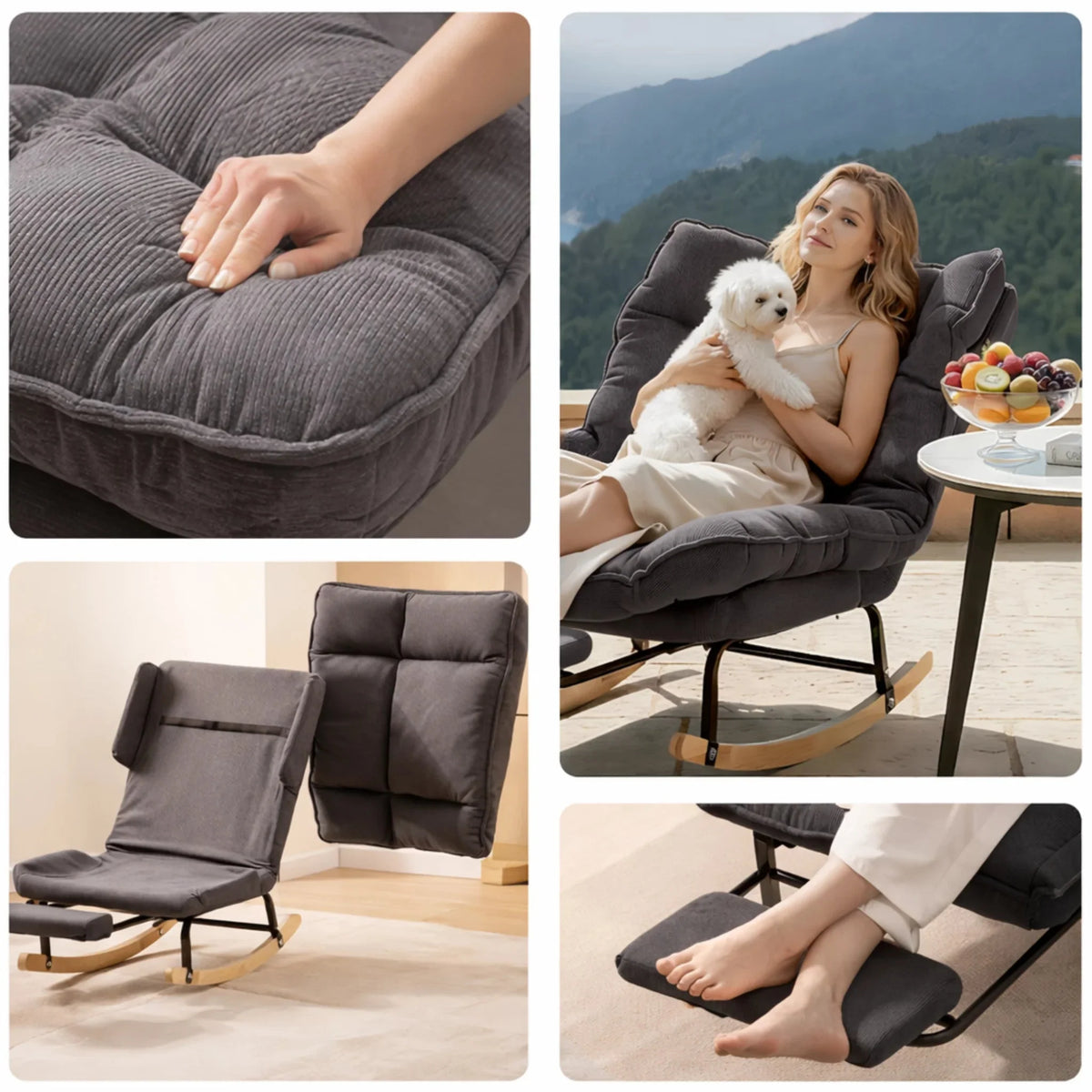 Fauteuil à bascule ORIALE, en situation dans un intérieur (2)