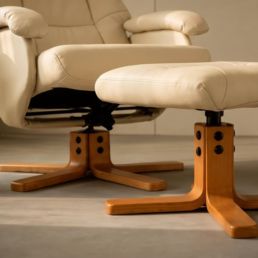 Fauteuil relax HALONE, coloris beige (2)