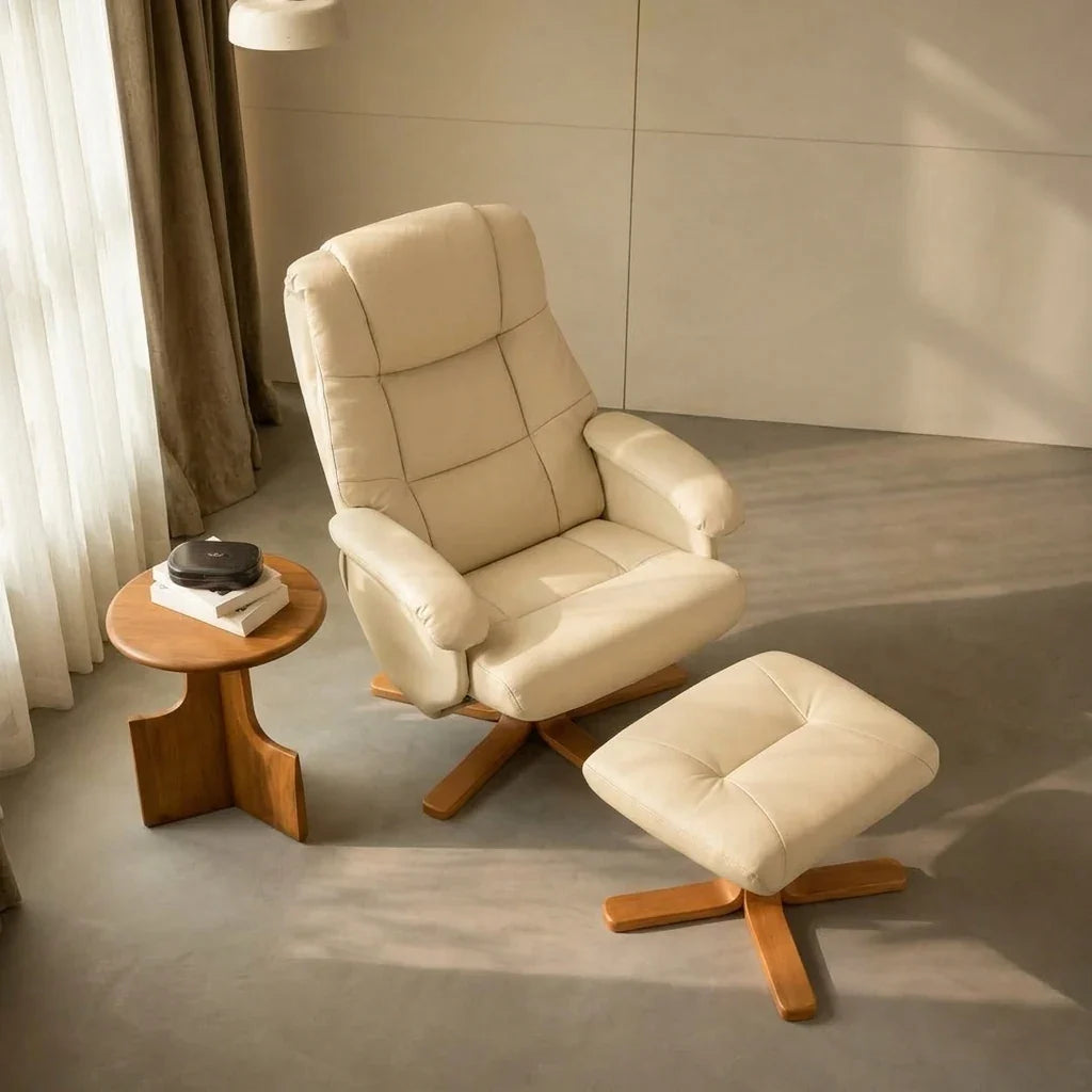 Fauteuil relax HALONE, coloris beige (4)