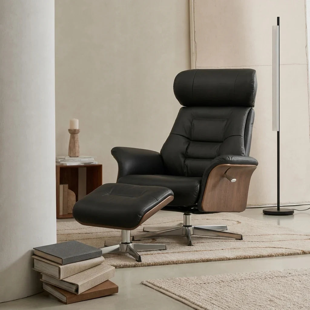 Fauteuil relax MAELVA, coloris noir