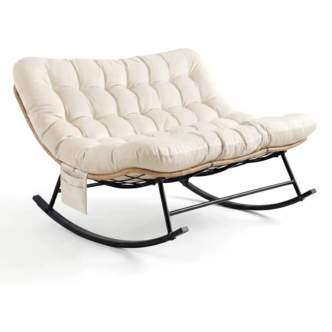 Fauteuil à bascule DUALYS, vue produit sur fond neutre, coloris blanc