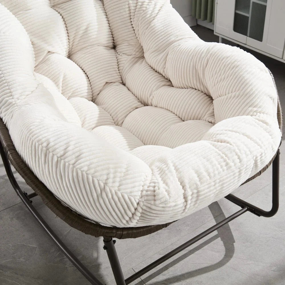 Fauteuil à bascule CALYSTE, coloris blanc