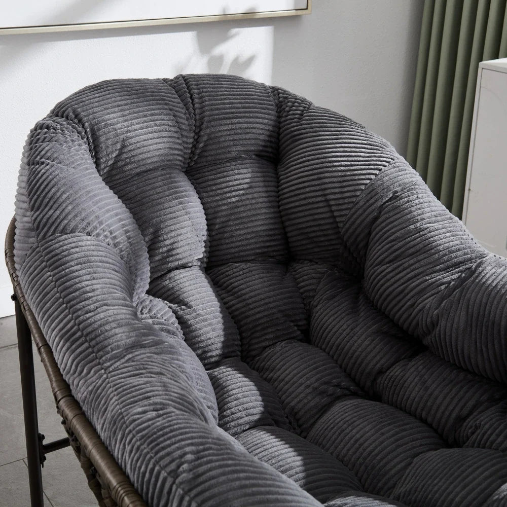 Fauteuil à bascule CALYSTE, coloris gris (2)
