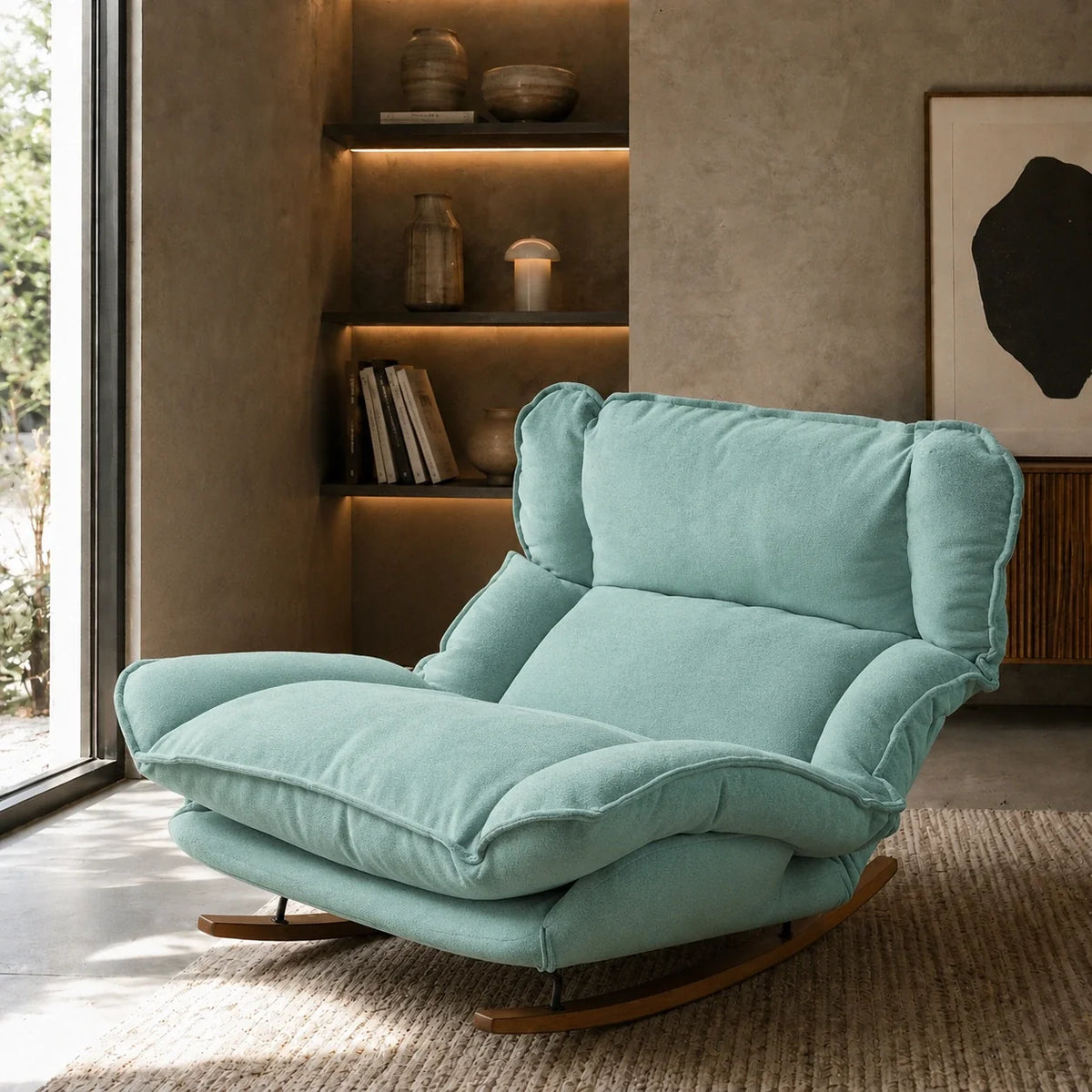 Fauteuil à bascule CALMEA, coloris bleu