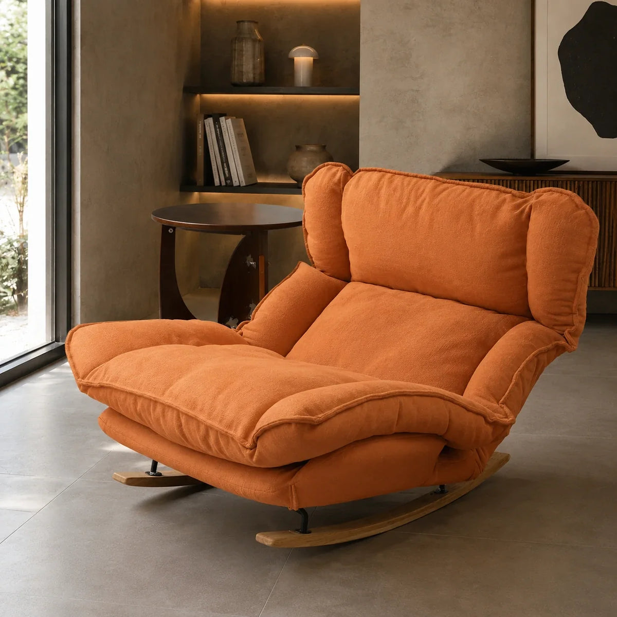 Fauteuil à bascule CALMEA, coloris orange