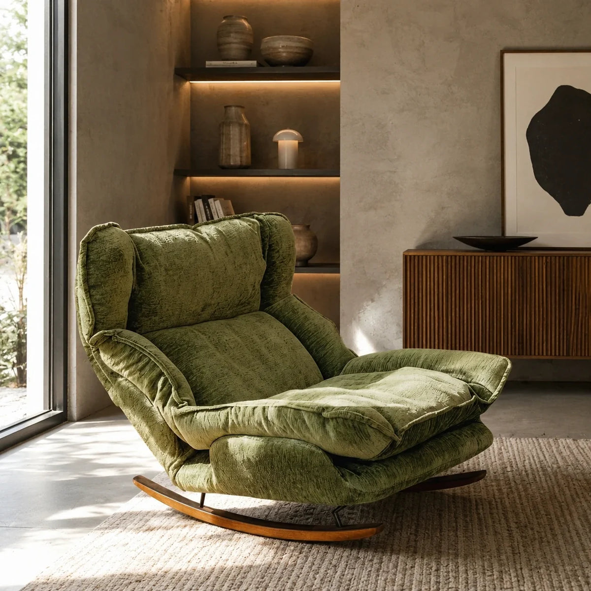 Fauteuil à bascule CALMEA, coloris vert