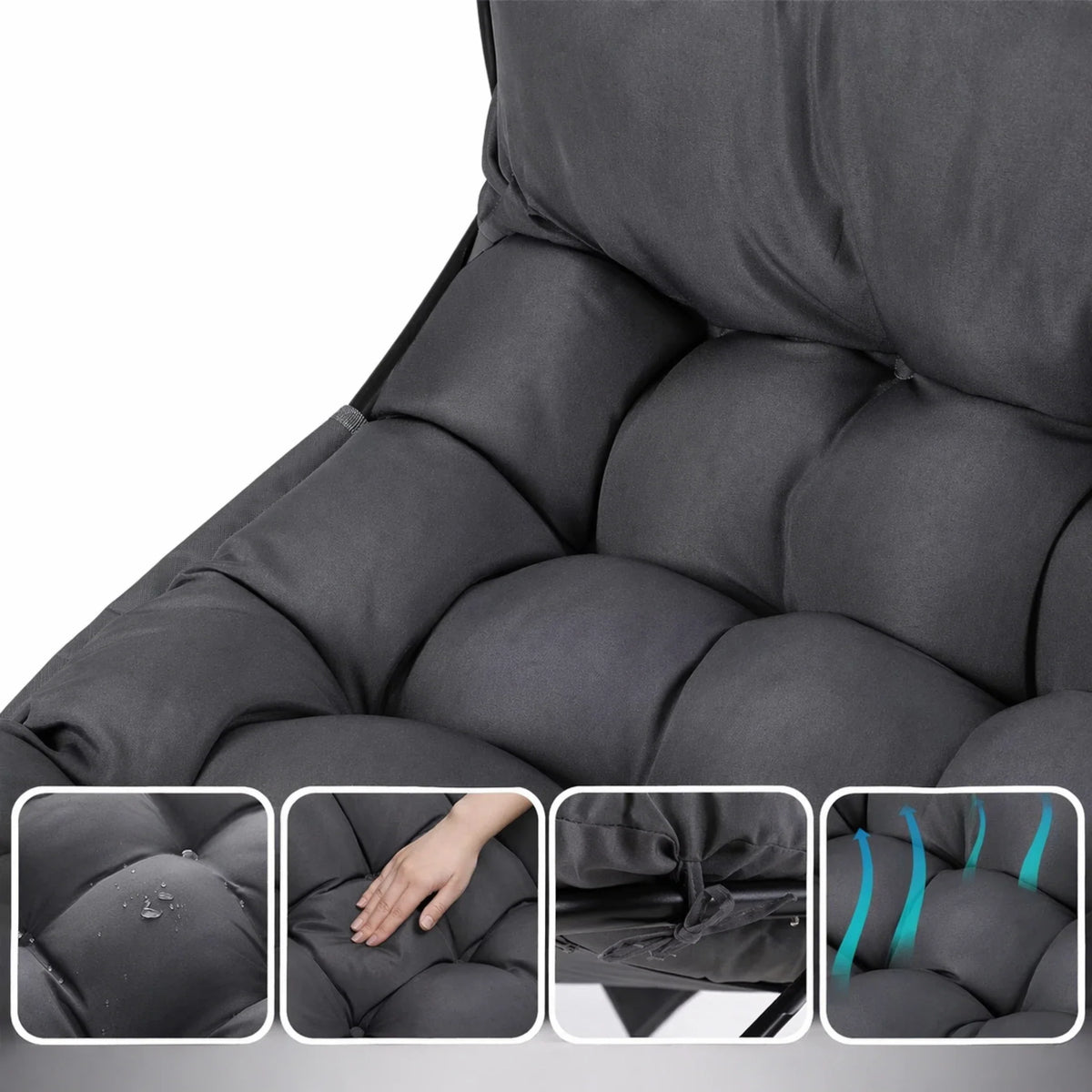 Fauteuil à bascule OCÉANE, installé en extérieur (8)
