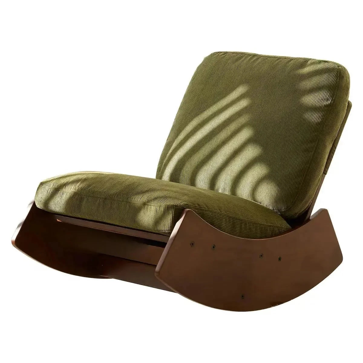 Fauteuil à bascule VELONA, au style rétro, coloris vert