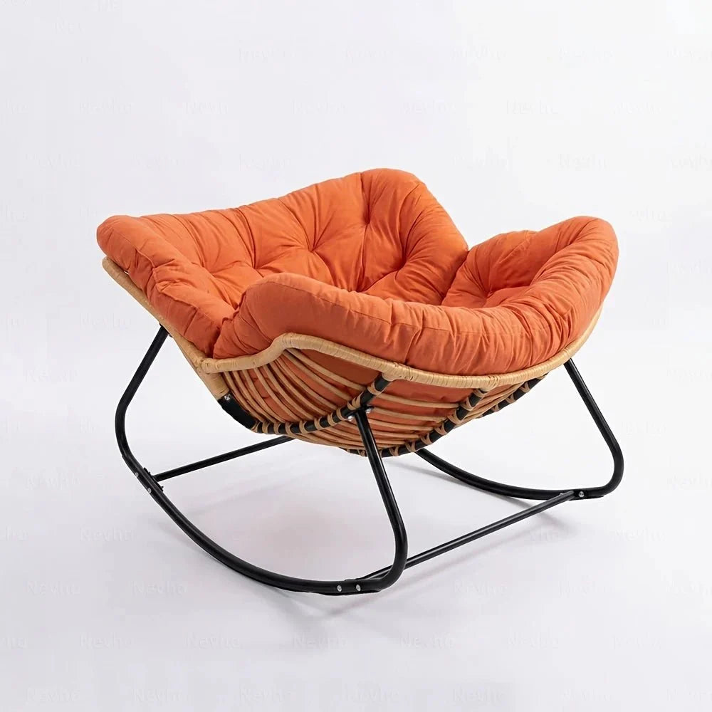 Fauteuil à bascule BRUMEL, coloris orange (2)