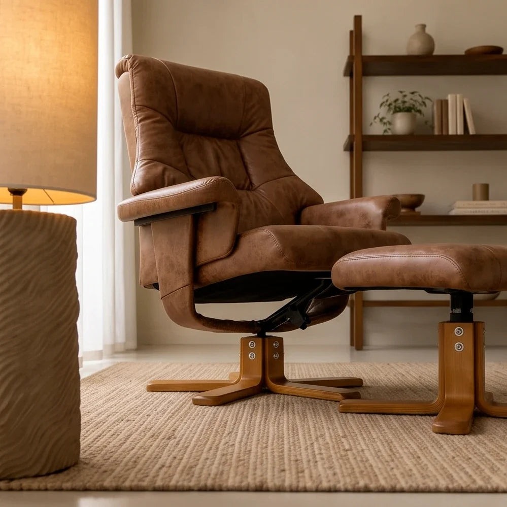 Fauteuil relax VELLYS, en position inclinée
